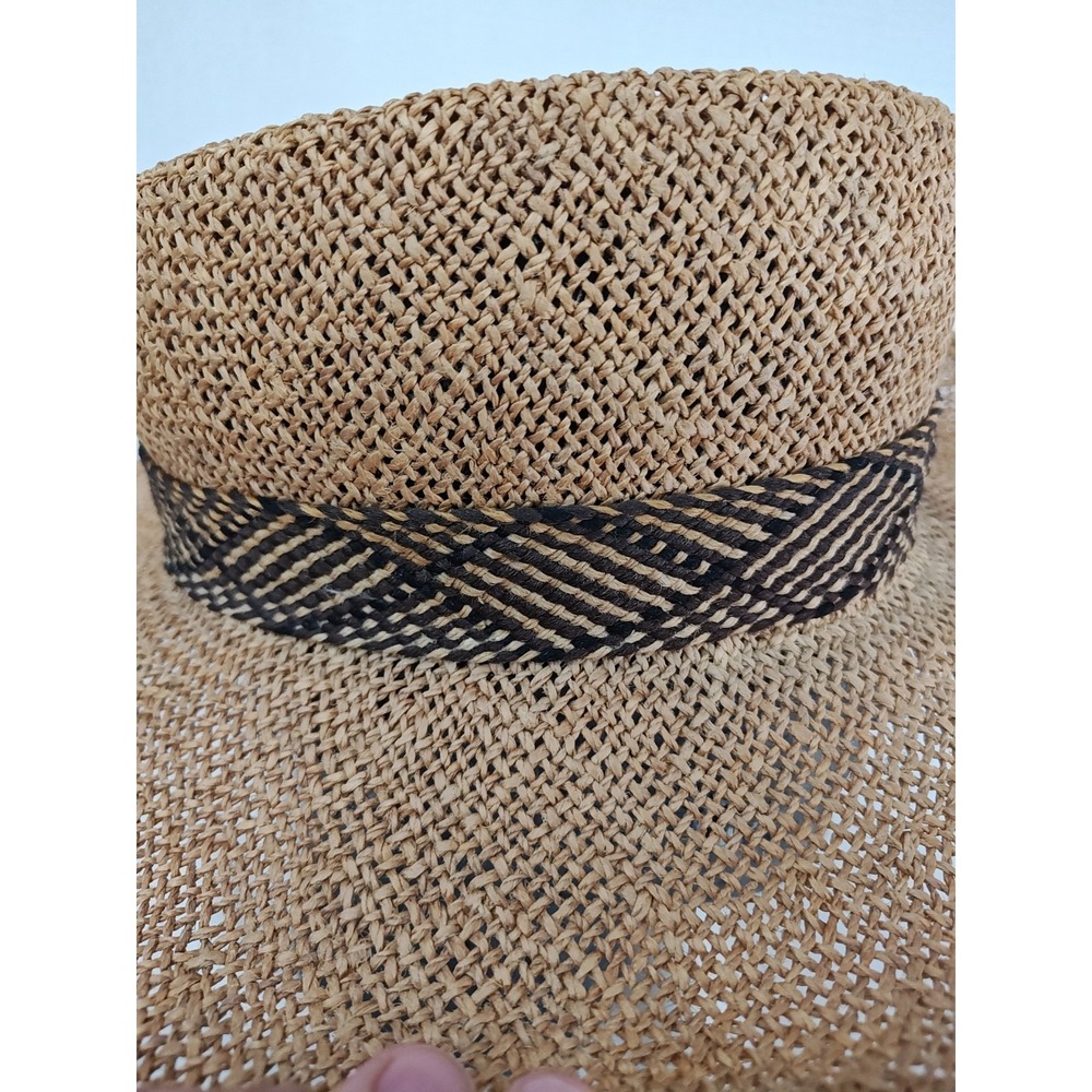 Vintage Resistol Cowboy Hat Boho Yellow Rose Straw Self Conforming Texas USA - Picture 3 of 14